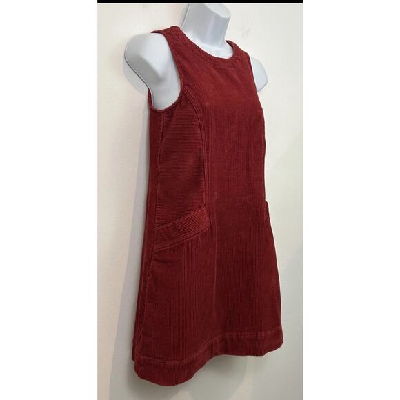 Marine Layer Women’s Size S Florence Shift Dress Corduroy Sleeveless Rust/Red - Picture 10 of 10